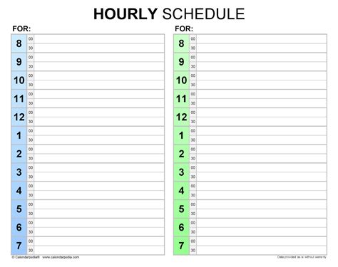 Time Schedule Template