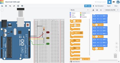 tinkercad traffic light code