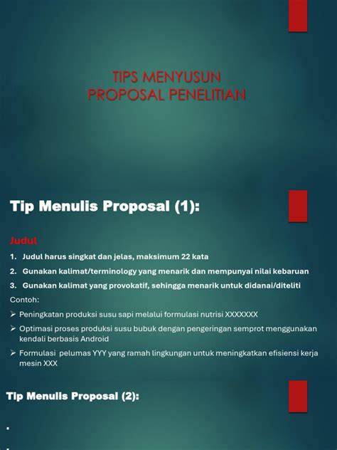 tips menulis proposal penelitian