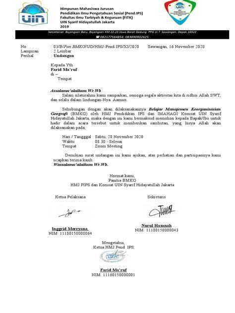 tips surat undangan hmj