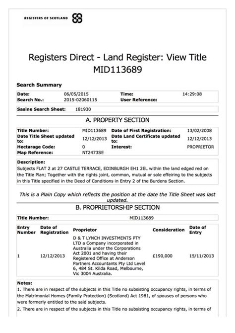 title information document example