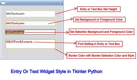 tk.entry methods
