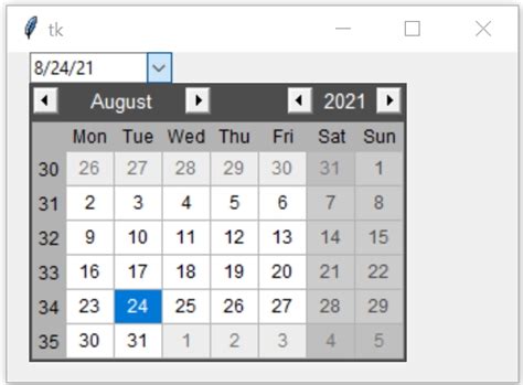 tkinter date entry format