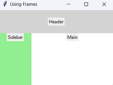 tkinter frames explained