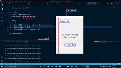 tkinter text height