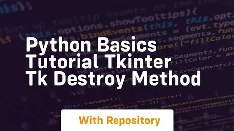 tkinter tk() methods