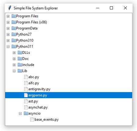 tkinter treeview example