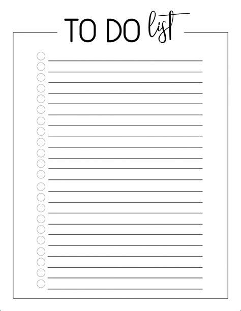 to do list