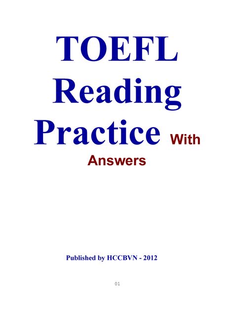 toefl reading exercises with answers pdf