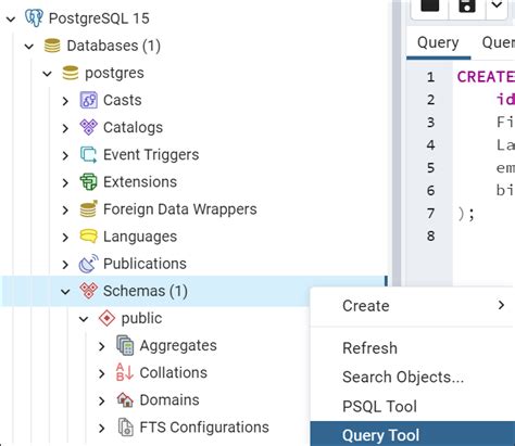 tools to query postgres database