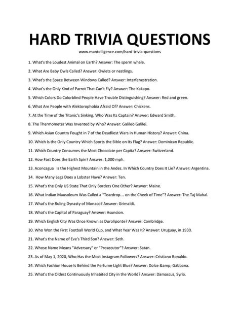 top 10 hard quiz questions with answers