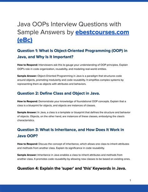 top 100 java oops interview questions