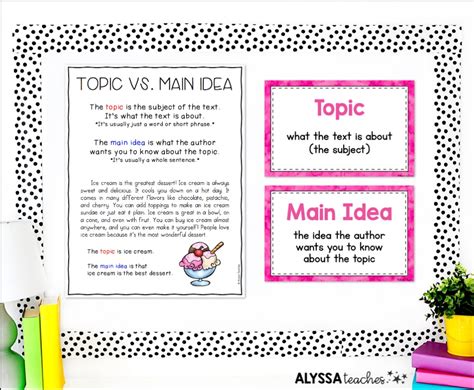 topic and main idea examples with answers