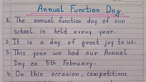 topic for annual function in english