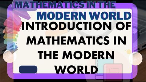 topic in mathematics in the modern world