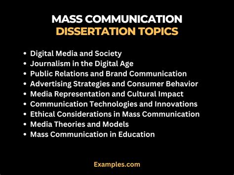 topics in mass communication
