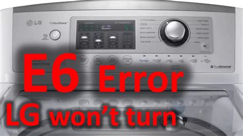 toshiba washing machine error code e6