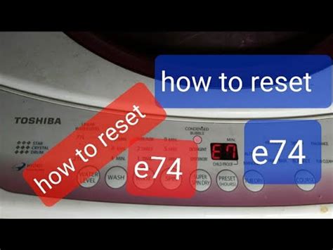 toshiba washing machine error code e7-4