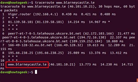 traceroute command in linux is used for