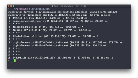 traceroute command in linux with source ip