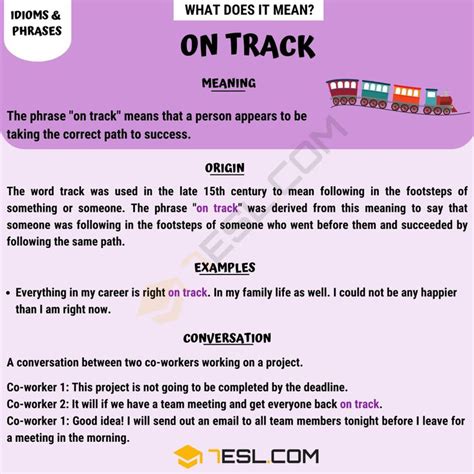 track meaning in english with example
