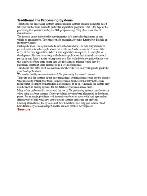 traditional file processing system pdf