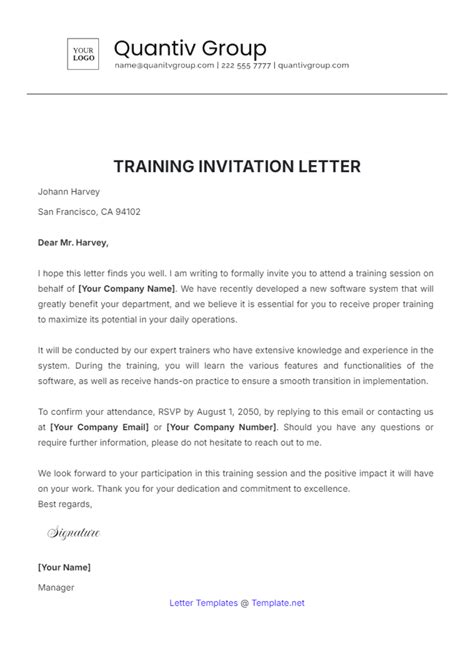 Contoh surat undangan pelatihan