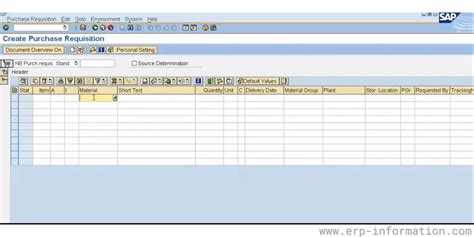 transaction code to create purchase requisition in sap