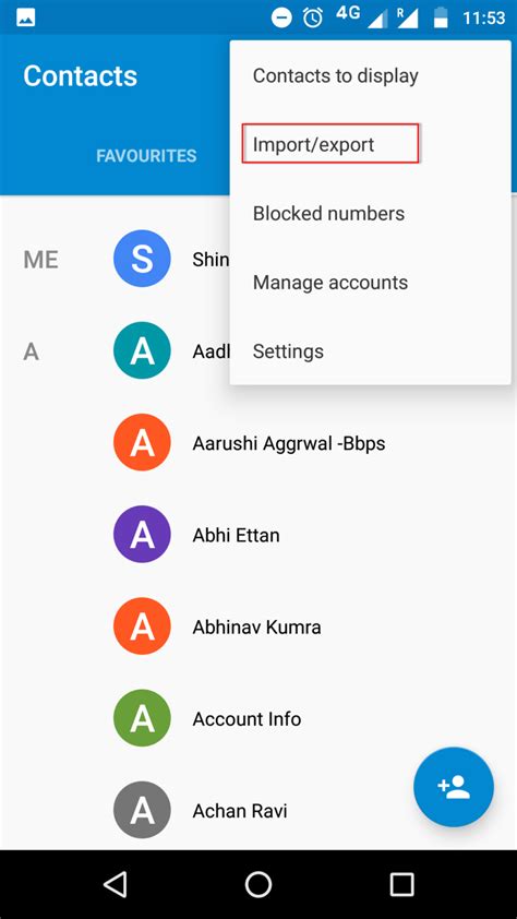 transfer contacts from excel to android