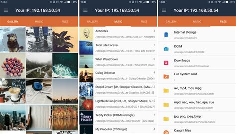 transfer files from pc to android on same network