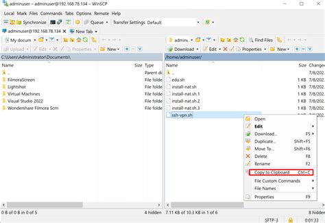 transfer files from remote desktop to local machine linux