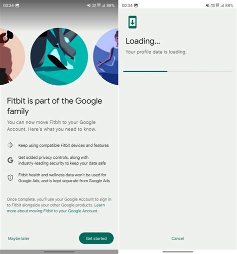 transfer fitbit data from one google account to another
