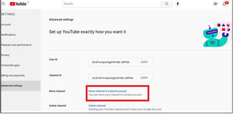 transfer youtube data to another account reddit