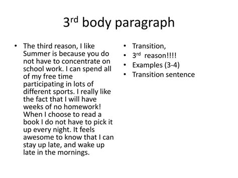 transition for third body paragraph