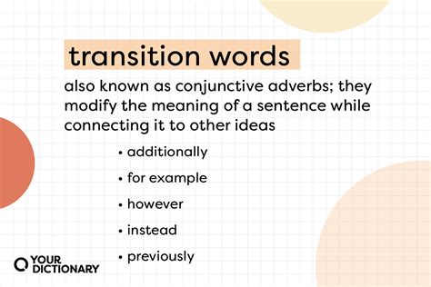 transition words in definition