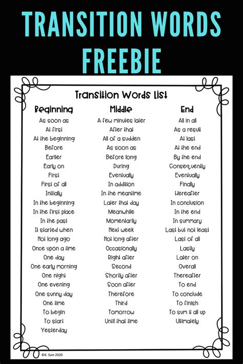 transition words to start a 2nd body paragraph