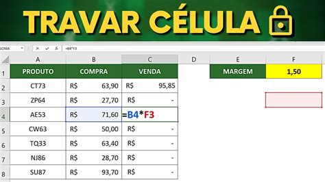 travar celula excel online