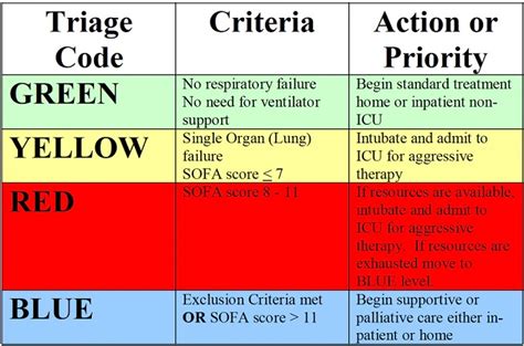 triage color coding example