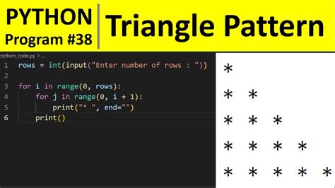 triangle star pattern program in python