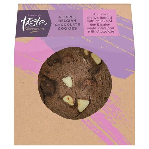 triple chocolate chip cookies sainsbury's