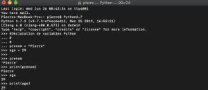 trouver le type d'une variable python