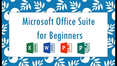 tutorial on microsoft office suite