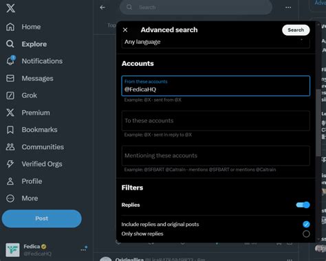 Searching Tweets with Keywords from a User