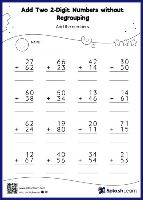 two digit numbers addition examples