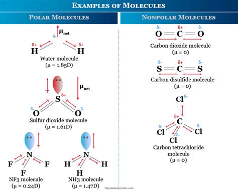 two examples of polar and nonpolar molecules