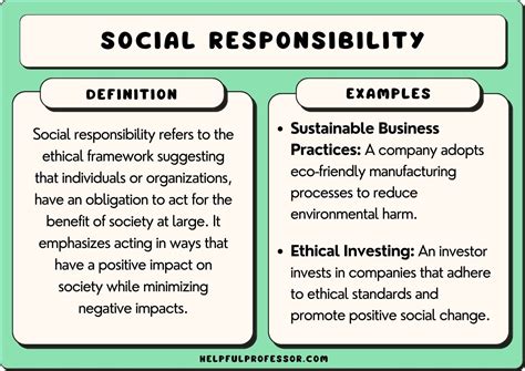 two examples of social responsibility