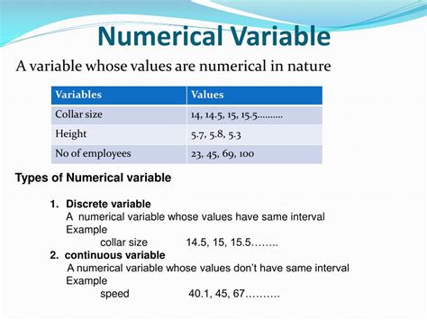 two numerical variables examples