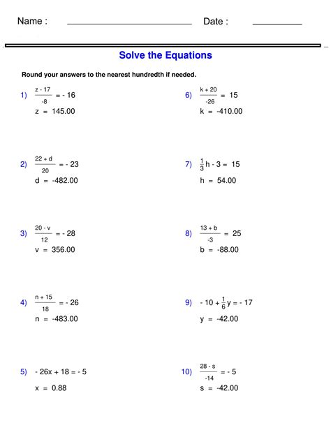 two step equations problems