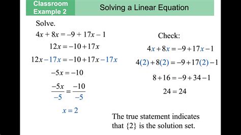 two step linear equations examples