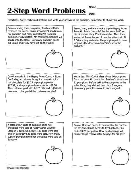 two step word problems 3rd grade pdf
